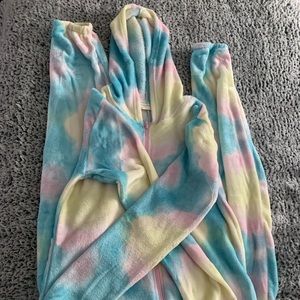Hooded Sherpa onesie